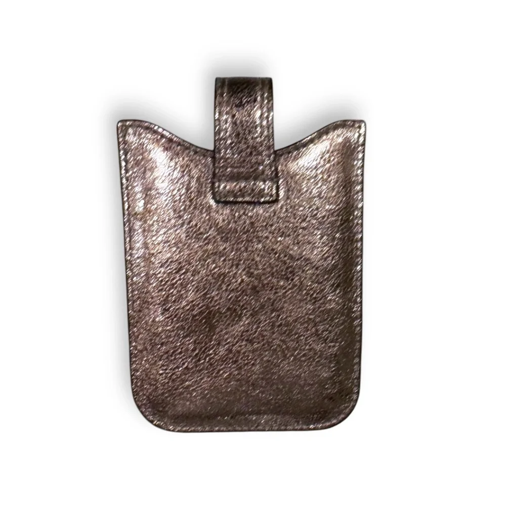 Coach Metallic Leather Phone Pouch / Mini Case